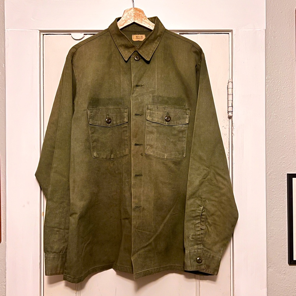 Vintage Military Shirt Jacket Men’s Large